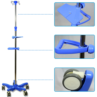 ステンレス製床置き輸液スタンド